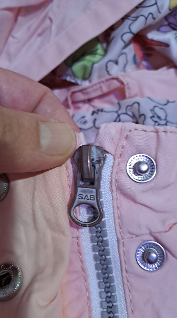 Düğmeli Pembe Kız Montu Kapüşonlu - Görsel 4