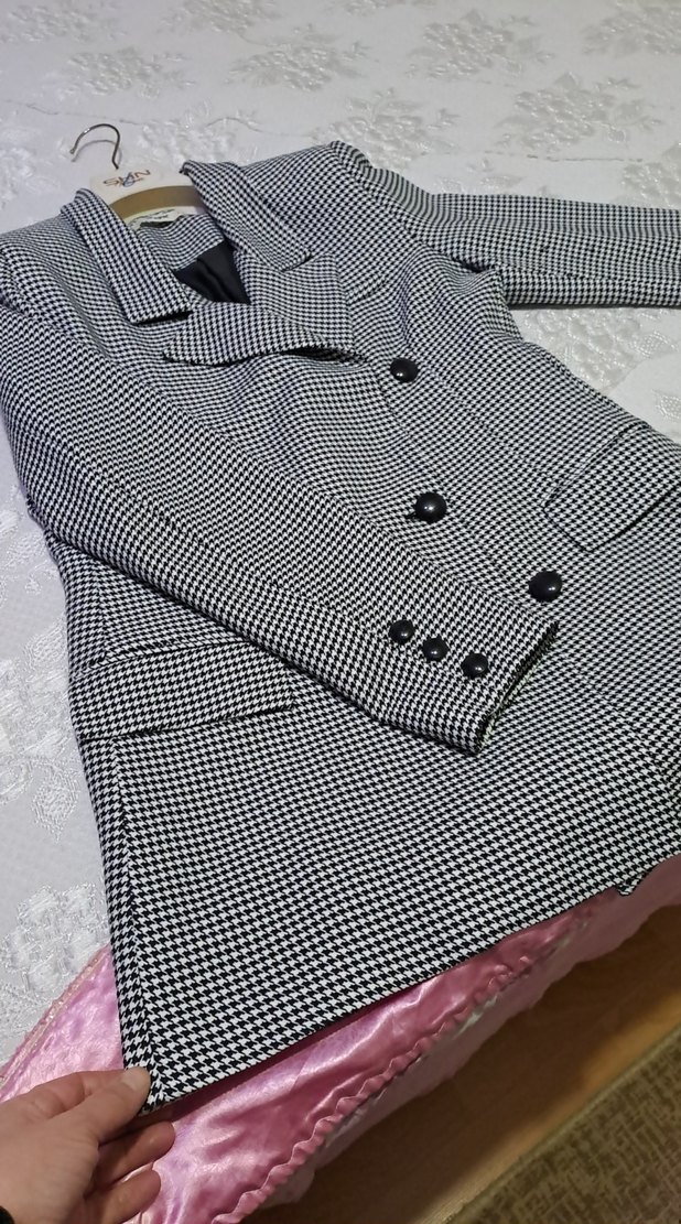 Düğmeli kadın blazar ceket - Görsel 3