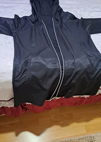 Siyah Fermuarlı yağmurluk ince - Görsel 3