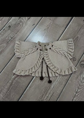 Kız Çocuk Bohem Örgü Bolero ve Etek Takımı - Görsel 4