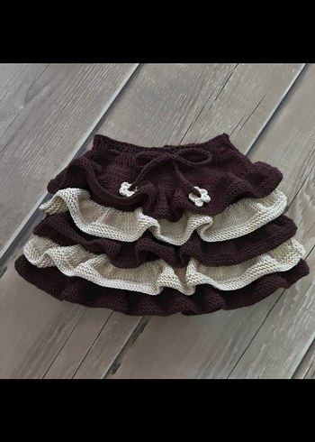 Kız Çocuk Bohem Örgü Bolero ve Etek Takımı - Görsel 3