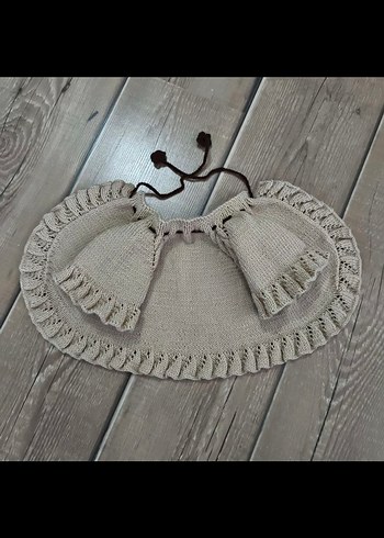 Kız Çocuk Bohem Örgü Bolero ve Etek Takımı - Görsel 5