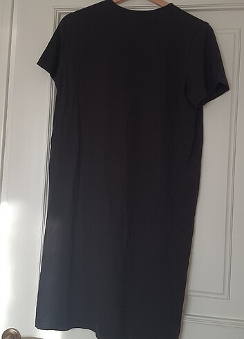 Seçil Basic siyah t-shirt elbise/tunik