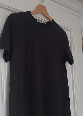 s Beden Basic siyah t-shirt elbise/tunik