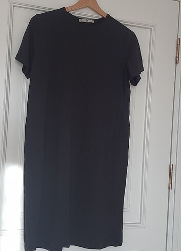 Basic siyah t-shirt elbise/tunik