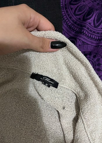 Bej V Yakalı Salaş Kadın Kazak - Görsel 2