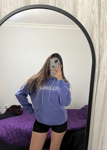 Mor pullandbear Salaş Kadın Sweatshirt - Görsel 2