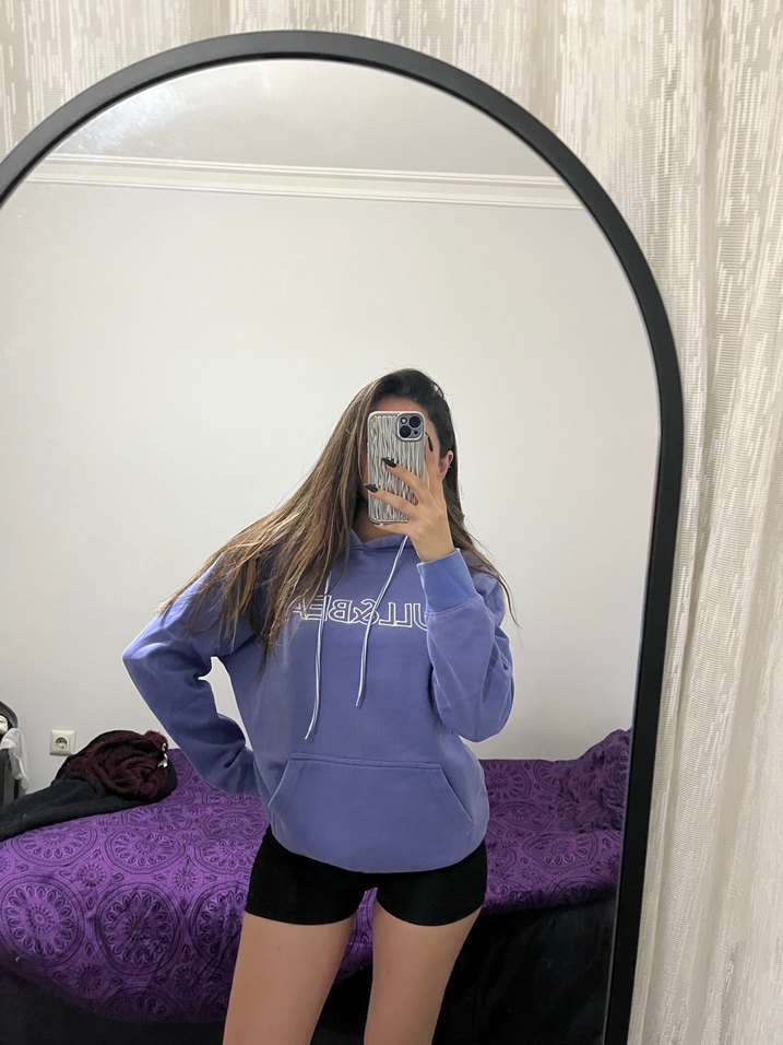 Mor pullandbear Salaş Kadın Sweatshirt - Görsel 2