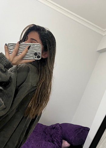 haki gri oversize ceket - Görsel 7