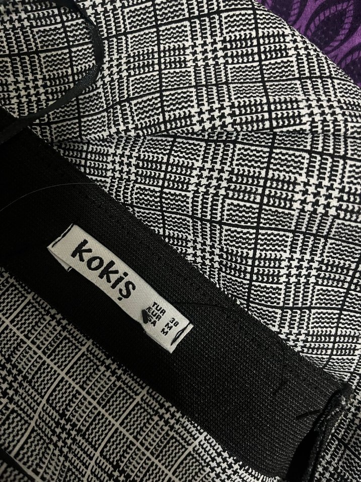 kareli şort etek - Görsel 3