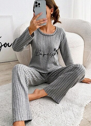 Pijama Takımı Açık Gri 