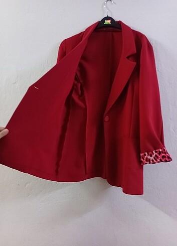 44 Beden Kırmızı blazer ceket 