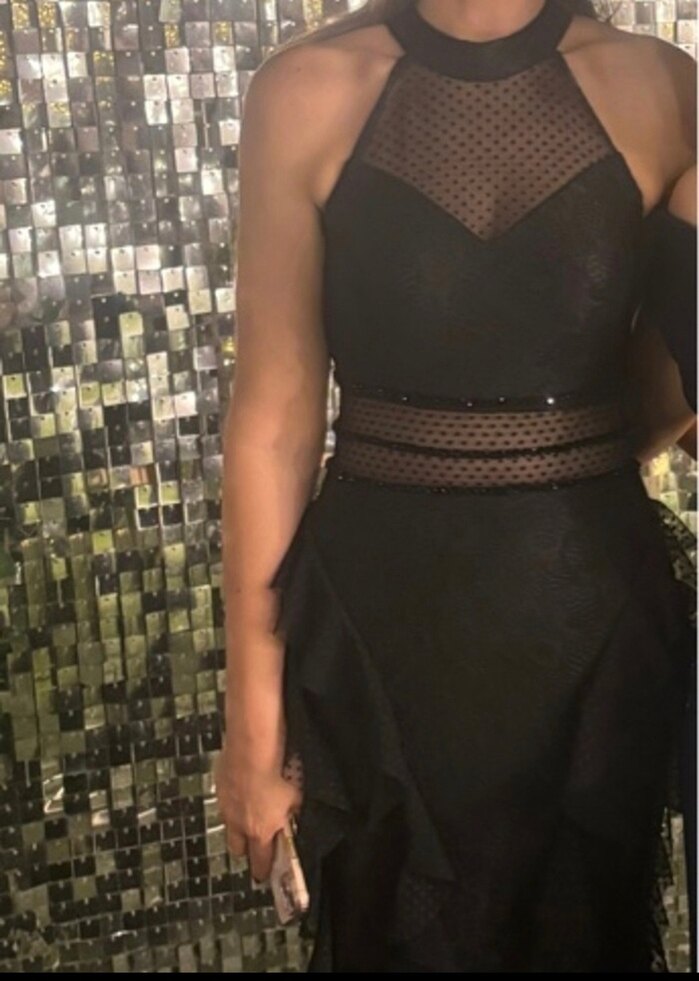 Siyah Uzun Abiye Elbise - Görsel 5