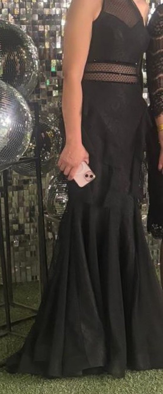 Siyah Uzun Abiye Elbise - Görsel 4