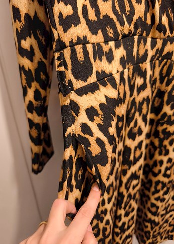 Leopar Desenli elbise - Görsel 3