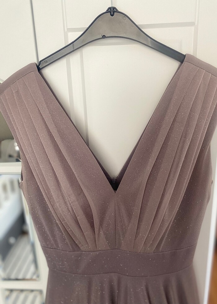 Doridorca lila simli prenses abiye elbise - Görsel 2