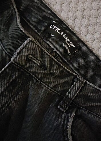 Yanları şeritli Jean pantolon  - Görsel 2