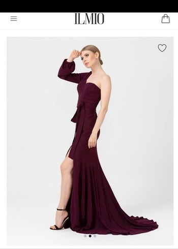 ilmio tek kol Abiye Elbise - Görsel 6