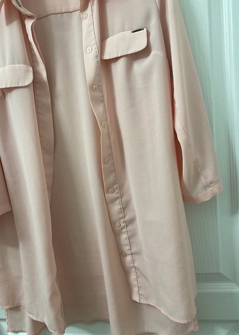 Bej Kadın Düğmeli Gömlek - Görsel 4