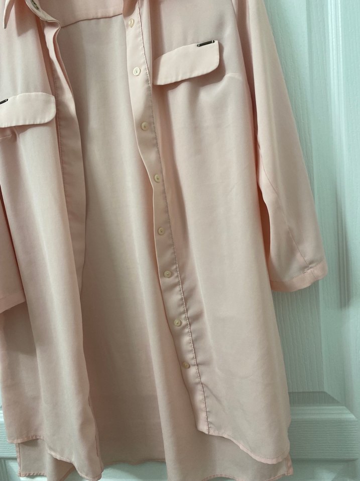 Bej Kadın Düğmeli Gömlek - Görsel 4