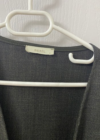 Gri Düğmeli Uzun ceket - Görsel 4