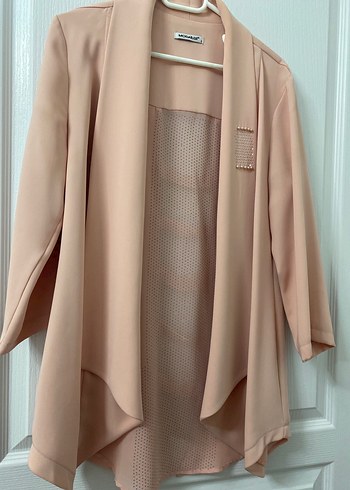 Bej Düğmeli Kadın Uzun Ceket - Görsel 2