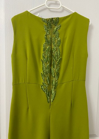 Yeşil Uzun Kadın Tulum - Görsel 4