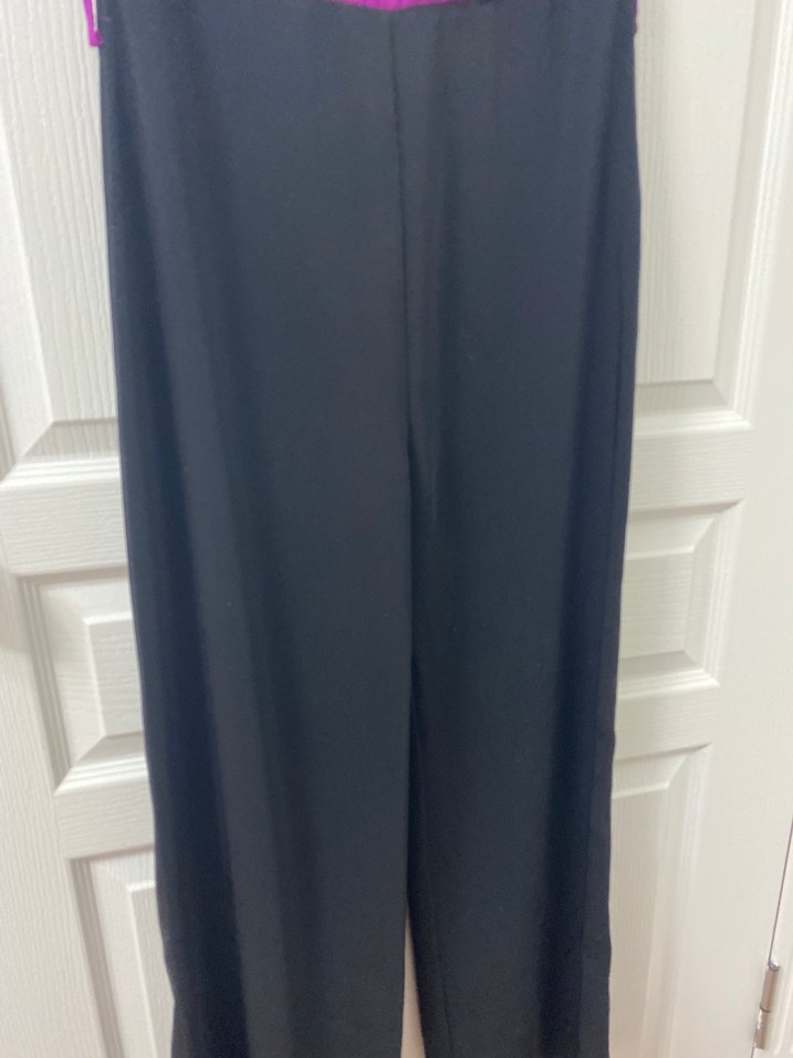 Mor Puantiyeli Uzun V Yakalı Abiye Elbise - Görsel 3