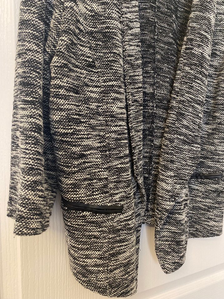 Gri Midi Örme Kadın Ceket - Görsel 2