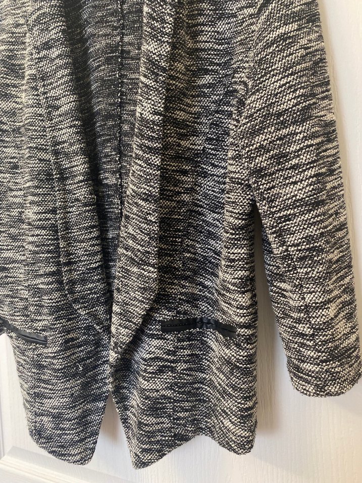 Gri Midi Örme Kadın Ceket - Görsel 3