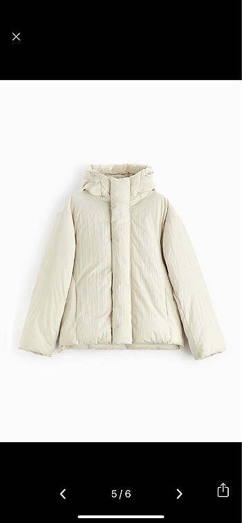 Zara erkek beyaz şişme mont