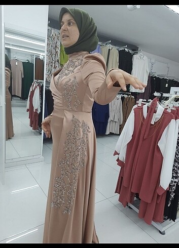42 Beden ten rengi Renk Tesettur abiye