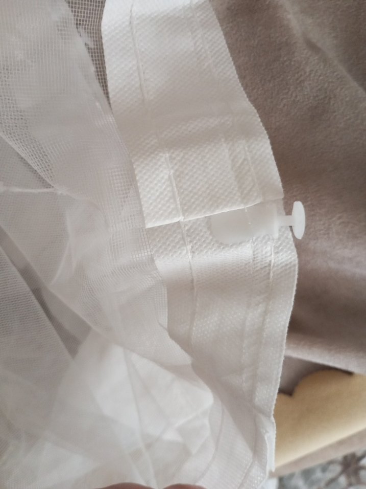 Nakışlı Beyaz Perde Gri Desenli - Görsel 5