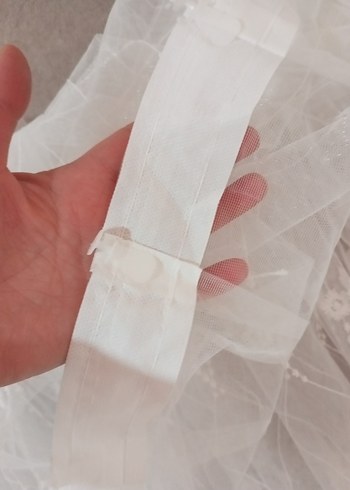 Gri İşlemeli Beyaz Tül Perde - Görsel 4