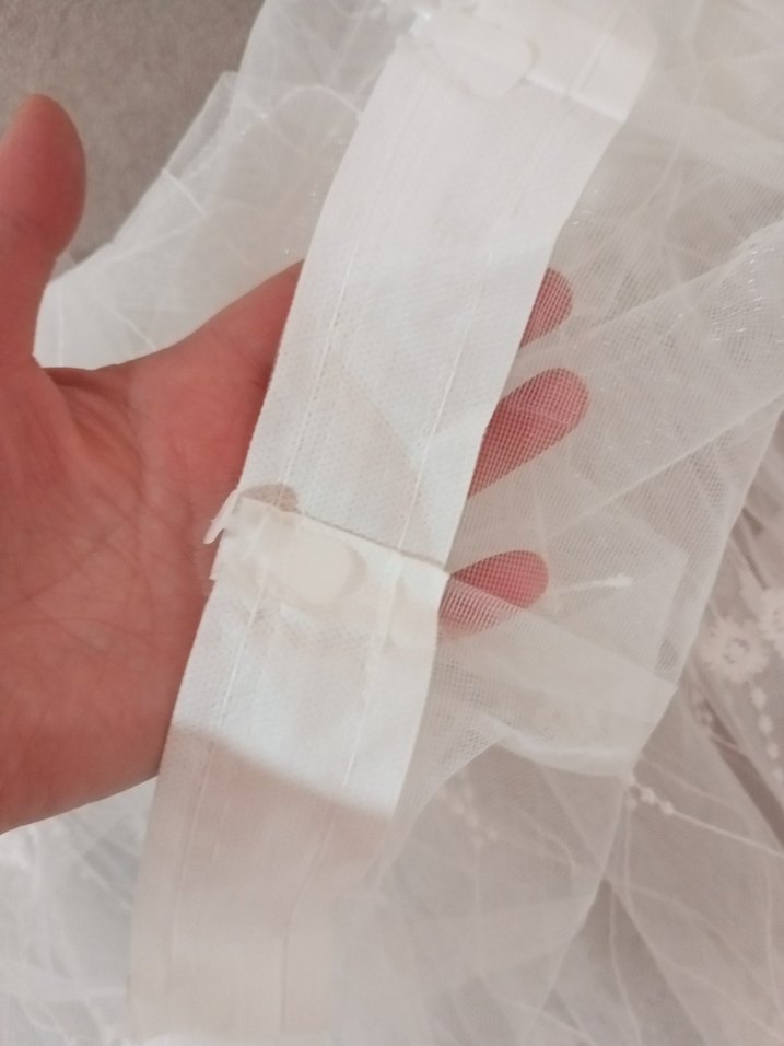 Gri İşlemeli Beyaz Tül Perde - Görsel 4