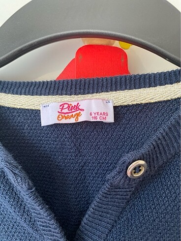 Boyner Pink orange 6yaş lacivert triko hırka