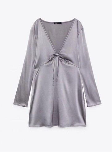 Zara saten elbise