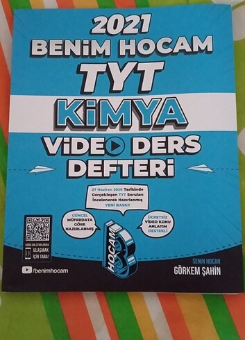 2021 benim hocam yayınları tyt kimya video ders defteri