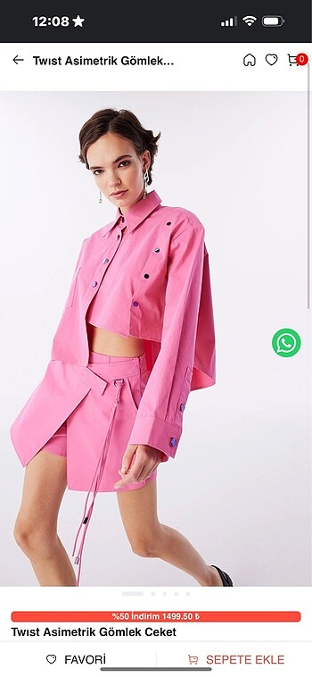 Twist Twist pembe takım