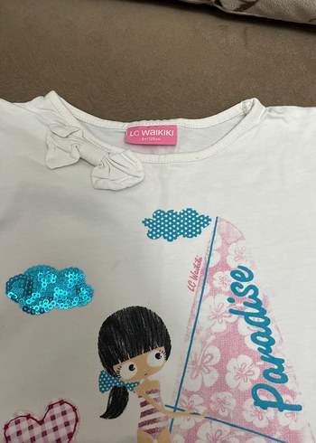 Kız Çocuk Çok Renkli Baskılı Kısa Kollu Tişörtler - Görsel 3