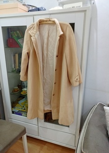 Koton Bej Midi Düğmeli Kadın Kaban