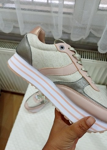 41 Beden pembe Renk Pembe Platform Topuklu Kadın Spor Ayakkabı