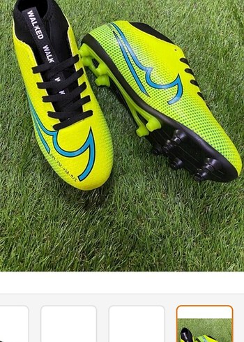 Renkli Yeşil Erkek Futbol Ayakkabısı Velcro