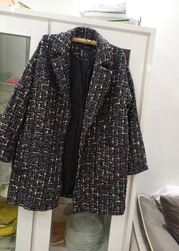 LC Waikiki Düğmeli Gri Midi Kadın Kaban