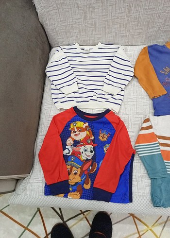 Nakışlı Erkek Çocuk Triko Kardan Adam Kazak - Görsel 6