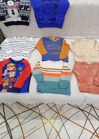 Nakışlı Erkek Çocuk Triko Kardan Adam Kazak - Görsel 2