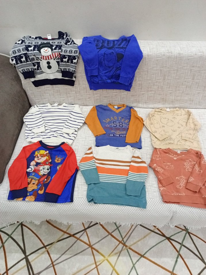 Nakışlı Erkek Çocuk Triko Kardan Adam Kazak - Görsel 3