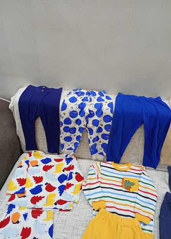 Renkli Baskılı Erkek Bebek Takımı - Görsel 8