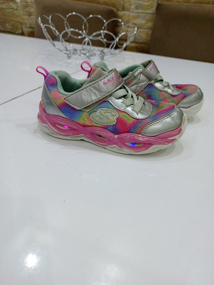 Kız Çocuk Çok Renkli Bağcıklı Spor Ayakkabı - Görsel 4