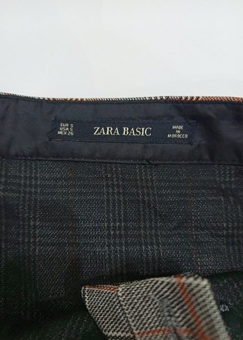 Düğmeli Kahverengi Mini Etek - Görsel 8